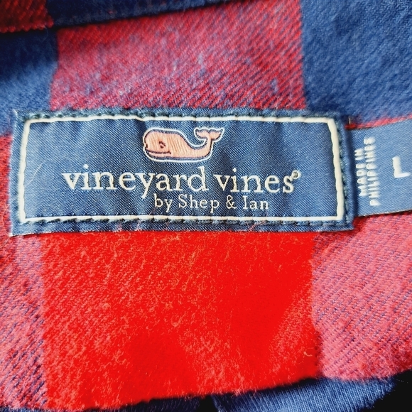 Vineyard Vines Deepwood Plaid Calypso Red Lumberjack Shacket - Picture 4 of 9